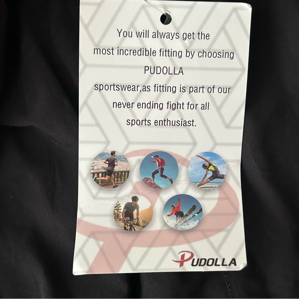 NEW Pudolla Black 2 in 1 Running Shorts 5" Quick Dry Gym Athletic Workout Shorts - Picture 10 of 14